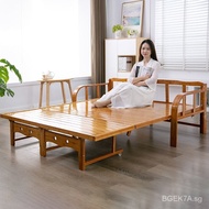 Bamboo Sofa Bed Foldable Dual-Use Double Single Bed Adult Home Use Lunch Break Cool Bed Multifunctional Simple Folding Bed