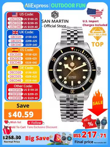 San Martin 3D Waffle Dial New 40mm Dive Watch NH35 Men's Watches Automatic Mechanical Sapphire Water