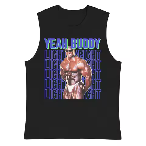 Yeah Buddy Muscle TShirt Light Weight Ronnie Coleman Fitness Lightweight Men Graphic Cotton Classic 