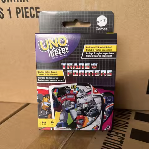 Authentic Original Mattel Uno Card Flip Card Upgrade Double Sided Play Casual Party Desktop Game Tra