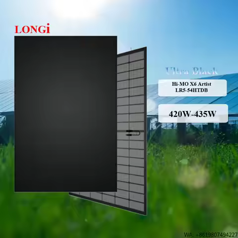 Longi Hi-MO X6 Artist LR5-54HTDB 420-435M Ultra Black High Quality Solar Panel 420w 425w 430w 435w