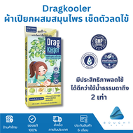 Dragkooler ผ้าเปียกผสมสมุนไพร สำหรับเช็ดตัว ลดไข้เด็ก ที่วัดไข้ ที่ดูดน้ำมูก 1 กล่อง 4 ซอง