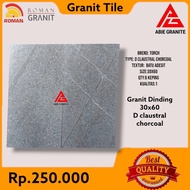 Granit dinding roman 30x60 D Claustral charcoal