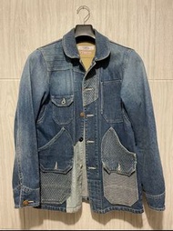 FDMTL PATCHWORK COVERALL RINSE 2/3 YEAR WASH 中藍 尺寸1 日本製