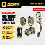 Powerhouse Pro Series Entrance Handle Set PH8011ABET Antique Brass Finish US5 PHDH