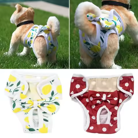 S-XL Dog Diapers Physiological Pant Puppy Female Panties Shorts Underwear Washable Female Dog Diper