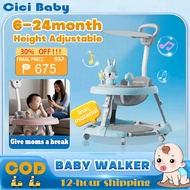 Walker for baby boy Foldable walker with push handle Height Adjustable For 6-24 Month