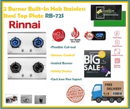 RINNAI RB-72S 2 Burner Built-In Hob | Stainless Steel Top Plate| FREE DELIVERY | AUTHORIZED DEALER|