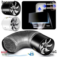 BANANA1 Mute Exhaust Fan, Super Suction Air Ventilation Exhaust Fan, Multifunctional 4'' 6'' Black White Pipe Toilet Ceiling Booster Household Kitchen