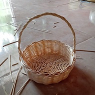 Rattan tote bag D15cm Eid blanket Bakul Rotan Bakul Anyaman Bakul Buah