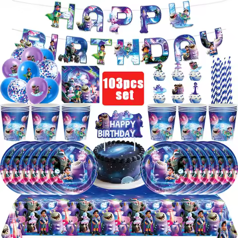 Disney Lightyear Birthday Party Decor Buzz Set Tableware Tablecloth Cake Topper Plate Balloon Baby K