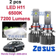 1 Pair 6500K 7200 Lumens WHITE  Bright Putih BULD  Car Headlight  LED H11 Zesus-Honda Insight 2009-2