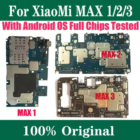 16G/32G/64G/128G For Xiaomi MI Max 1 2 3 Motherboard MB Original Clean Replaced Mainboard With Full 