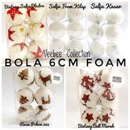 Mica Christmas ball 6cm Cork material AN190-AN91-AN192-362-AN45-AN44-AN213/Christmas tree toy 120-18