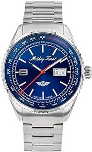 Men's Atlas MTWG9001104 Swiss Quartz Watch, SILVER, 21MM, Mathey Tissot Atlas Collection Three Hand Date Watch