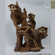 Miniatur rumah pohon aesthetic / Home miniatur minimalis / Miniatur rumah kayu santigi