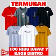 DISTRO T-SHIRTS 100 THOUSAND GET 7 PCS PACKAGE OF DISTRO T-SHIRTS FOR MEN AND WOMEN