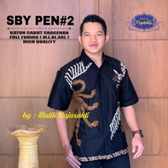 KATUN KEMEJA Latest Short Sleeve Batik Shirt with SBY PEN 2 Motif - Primisima Cotton Material RS024