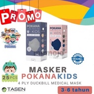 MASKER ANAK POKANA DUCKBILL KIDS 4 PLY EARLOOP MEDICAL MASK COLOR