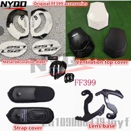 Ls2 Ff399 Helmet Metal Decorative Piece,helmet Top Cover，Strap Cover，Lens Base Original FF399 Helmet