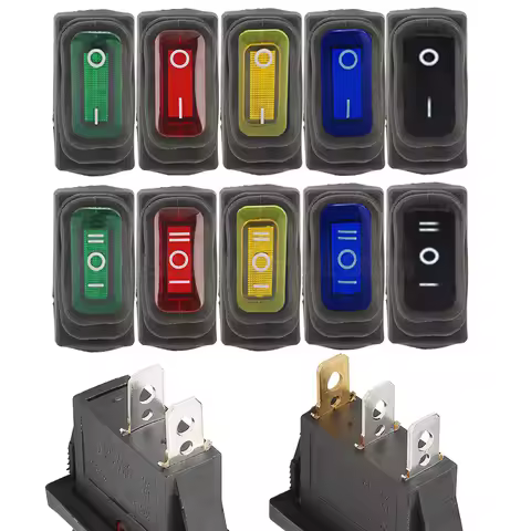 1Pcs KCD3 Waterproof Rocker Light Switch ON-OFF/ON-OFF-ON 2/3 Position 2/3 Pin,Electrical Equipment 