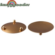 LANFYGOODS 4Pcs Gold Candle Holders for Pillar Candles, Elegant Gold Iron Plate Candle Holder, Pilla