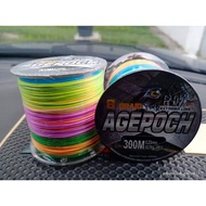 Agepoch 8x tali pancing 300M Fishing Line 8x8