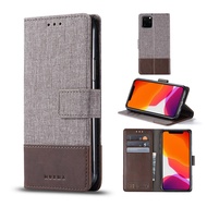 Casing OPPO AX5s AX5 AX7 AX3s A83 A71 A57 A59 F11 F9 Pro F7 F5 F1s Card Slot Phone Case Canvas Leather Wallet Flip Cover