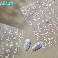flowers Petal Nail Sticker 5D Embossed Nail Art Decoration & Sticker