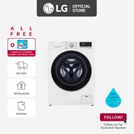 LG FV1410H3W 10/6KG, Front Load Washer Dryer, White