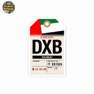 DXB Airport Dubai Emirates Airlines label luggage traveling sticker TAG logo sticker