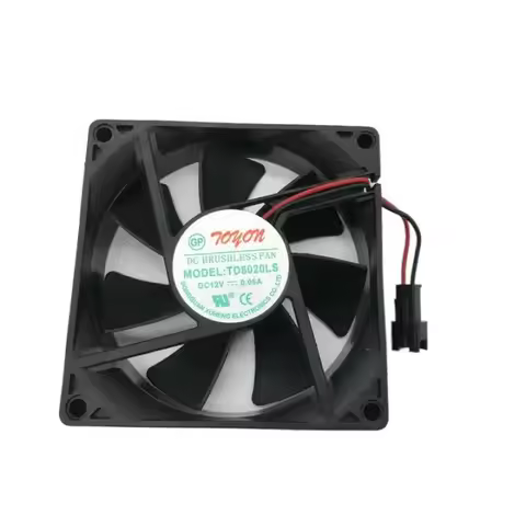 W TOYON TD8020LS DC 12V 0.08A 80x80x20mm 2-Wire Server Cooling Fan