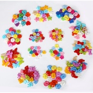 Plastic buttons, 100 plastic buttons, many shapes, many sizes from 10mm~28mm
