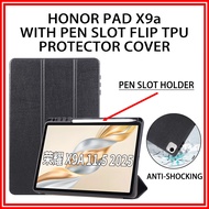 Honor Pad X9a With Pen Slot Holder Case Honor Pad X9a Casing Honor Pad X9a Soft TPU Pen Holder Flip 