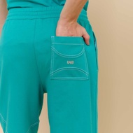 UNBOUND VECTOR LINE STRAIGHT PANTS > GREEN กางเกงผ้านุ่มใส่สบาย (เฉพาะกางเกง)