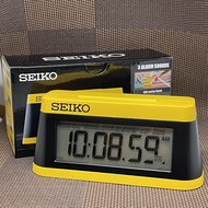 Seiko Clock QHL091Y Yellow Digital Light Snooze Alarm Clock QHL091