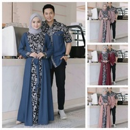 New couple gamis combination latest contemporary husband and wife couple clothes