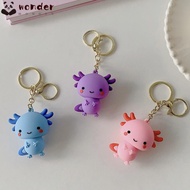WONDER PVC Pendant, Pink Blue Fish Lovely Axolotl Charm Key Chain, Fashion Animal Ornaments for Pet 