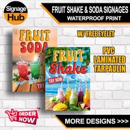 FRUIT SODA & SHAKE Signage | PVC Laminated or Tarpaulin Signage | Waterproof Print
