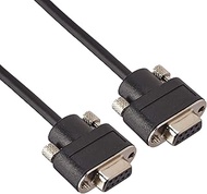 C2G 52147 Serial RS232 DB9 Cable with Low Profile Connectors F/F, in-Wall CMG-Rated, Black (3 Feet, 