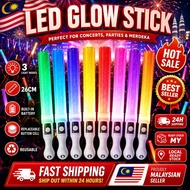 🔥24H🔥LED Glow Stick 3 Modes Flashing Light Stick Merdeka National Day Concert Festival Party Event D