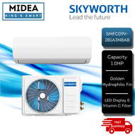 Skyworth (1HP / 1.5HP / 2.0HP / 2.5HP) R32 Non Inverter Air Conditioner with Golden Hydrophilic Fin