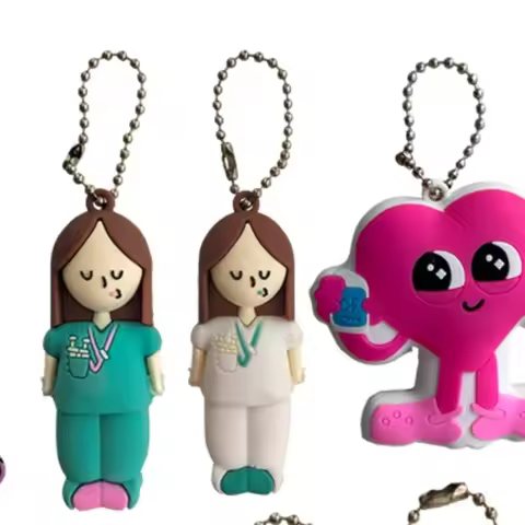 Ampoule Bottle Opener Keychain Syringe-Shaped Cutter Nurse Doctor Ampoule Bottle Opener Aid Medicati