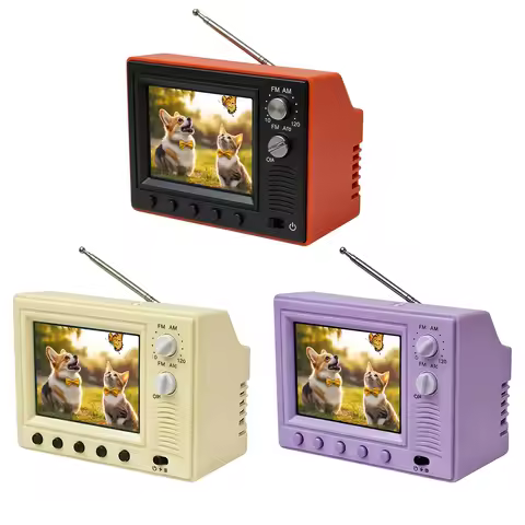 HD 720p Tiny TV with 8GB Storage 1:12 Scale Classics TVs Support External USB Simulated Television F