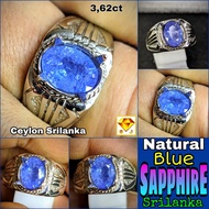 NATURAL BLUE SAPPHIRE 3,6CT CEYLON SRILANKA MEMO Bkn Yellow Star Ruby