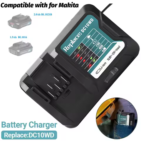 DC10WD BL1015 Battery Charger Replace for MAKITA 10.8V 12V BL1016 BL1021B BL1041B FD05 DT03 RJ03Z SH