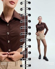 HYDE ABOVE - TEQUILA CROP SHIRT เสื้อครอปดีไซน์ปลายเสื้อ เว้าข้างเอว