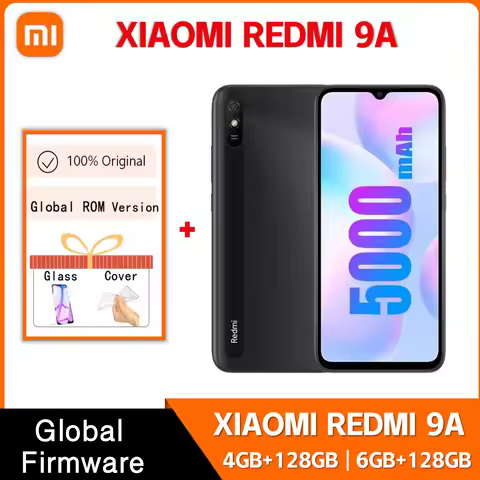 Global Rom Xiaomi Redmi 9A 4G Smartphone 64GB/128GB 5000mAh 6.53 inch MTK Helio G25 Octa Core 13MP 4