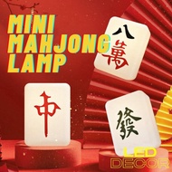 (SG SELLER) Mini Mahjong  Fortune Light Lamp Rechargeable Table Portable Novelty Gift Decoration CNY Chinese New Year