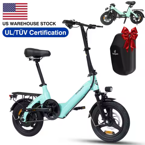 Bodywel T16Pro Adult Electric Bike 14" Foldable eBike, 750W Motor 22MPH Max Speed 36V 10.4AH Battery